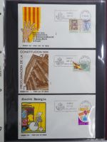 Spanien Sammlung FDCs in 7 Alben auf selbstgestalteten Seiten #MA104