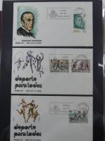 Spanien Sammlung FDCs in 7 Alben auf selbstgestalteten Seiten #MA104