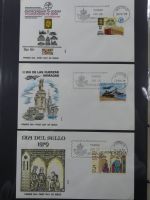 Spanien Sammlung FDCs in 7 Alben auf selbstgestalteten Seiten #MA104