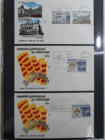 Spanien Sammlung FDCs in 7 Alben auf selbstgestalteten Seiten #MA104