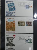 Spanien Sammlung FDCs in 7 Alben auf selbstgestalteten Seiten #MA104