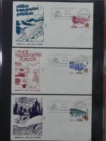 Spanien Sammlung FDCs in 7 Alben auf selbstgestalteten Seiten #MA104