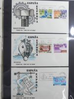 Spanien Sammlung FDCs in 7 Alben auf selbstgestalteten Seiten #MA104