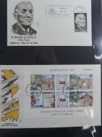 Spanien Sammlung FDCs in 7 Alben auf selbstgestalteten Seiten #MA104