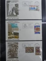 Spanien Sammlung FDCs in 7 Alben auf selbstgestalteten Seiten #MA104