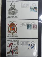 Spanien Sammlung FDCs in 7 Alben auf selbstgestalteten Seiten #MA104