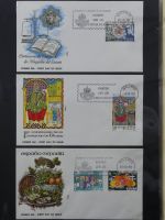 Spanien Sammlung FDCs in 7 Alben auf selbstgestalteten Seiten #MA104