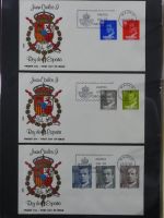 Spanien Sammlung FDCs in 7 Alben auf selbstgestalteten Seiten #MA104