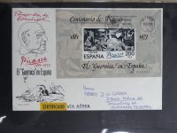 Spanien Sammlung FDCs in 7 Alben auf selbstgestalteten Seiten #MA104