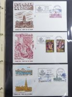 Spanien Sammlung FDCs in 7 Alben auf selbstgestalteten Seiten #MA104