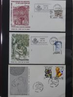 Spanien Sammlung FDCs in 7 Alben auf selbstgestalteten Seiten #MA104