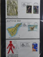 Spanien Sammlung FDCs in 7 Alben auf selbstgestalteten Seiten #MA104