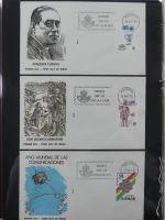 Spanien Sammlung FDCs in 7 Alben auf selbstgestalteten Seiten #MA104