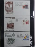 Spanien Sammlung FDCs in 7 Alben auf selbstgestalteten Seiten #MA104