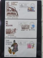 Spanien Sammlung FDCs in 7 Alben auf selbstgestalteten Seiten #MA104