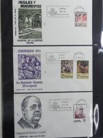 Spanien Sammlung FDCs in 7 Alben auf selbstgestalteten Seiten #MA104