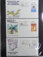 Spanien Sammlung FDCs in 7 Alben auf selbstgestalteten Seiten #MA104