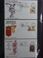 Spanien Sammlung FDCs in 7 Alben auf selbstgestalteten Seiten #MA104