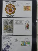 Spanien Sammlung FDCs in 7 Alben auf selbstgestalteten Seiten #MA104