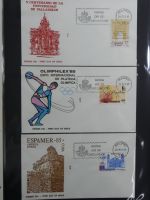 Spanien Sammlung FDCs in 7 Alben auf selbstgestalteten Seiten #MA104