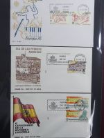 Spanien Sammlung FDCs in 7 Alben auf selbstgestalteten Seiten #MA104