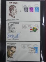 Spanien Sammlung FDCs in 7 Alben auf selbstgestalteten Seiten #MA104
