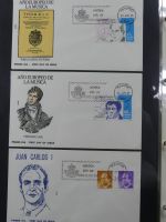 Spanien Sammlung FDCs in 7 Alben auf selbstgestalteten Seiten #MA104