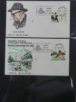 Spanien Sammlung FDCs in 7 Alben auf selbstgestalteten Seiten #MA104