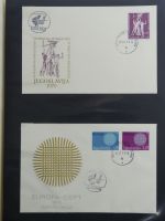 Jugoslawien Sammlung FDCs mit Besseren auf selbstgestalteten Seiten #MA105