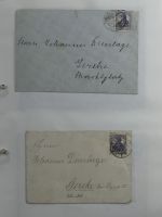 Alle Welt Sammlung Briefe und Postkarten auf selbstgestalteten Seiten #MA124