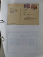 Alle Welt Sammlung Briefe und Postkarten auf selbstgestalteten Seiten #MA124