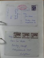 Alle Welt Sammlung Briefe und Postkarten auf selbstgestalteten Seiten #MA124