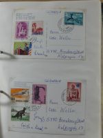 Alle Welt Sammlung Briefe und Postkarten auf selbstgestalteten Seiten #MA124