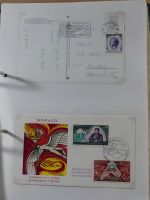 Alle Welt Sammlung Briefe und Postkarten auf selbstgestalteten Seiten #MA124