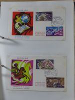 Alle Welt Sammlung Briefe und Postkarten auf selbstgestalteten Seiten #MA124