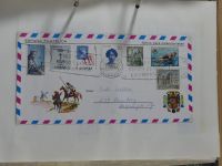 Alle Welt Sammlung Briefe und Postkarten auf selbstgestalteten Seiten #MA124