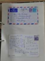 Alle Welt Sammlung Briefe und Postkarten auf selbstgestalteten Seiten #MA124