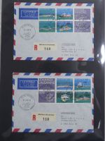 Schweiz Kiste mit FDCs auf selbstgestalteten Seiten #MA093