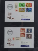 Schweiz Kiste mit FDCs auf selbstgestalteten Seiten #MA093