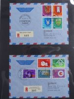 Schweiz Kiste mit FDCs auf selbstgestalteten Seiten #MA093