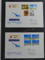 Schweiz Kiste mit FDCs auf selbstgestalteten Seiten #MA093