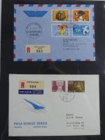 Schweiz Kiste mit FDCs auf selbstgestalteten Seiten #MA093