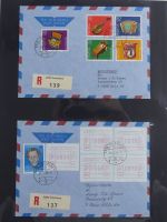 Schweiz Kiste mit FDCs auf selbstgestalteten Seiten #MA093