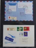 Schweiz Kiste mit FDCs auf selbstgestalteten Seiten #MA093