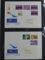 Schweiz Kiste mit FDCs auf selbstgestalteten Seiten #MA093