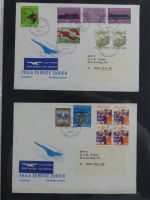 Schweiz Kiste mit FDCs auf selbstgestalteten Seiten #MA093