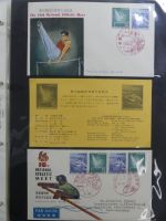 Japan Sammlung der FDCs in 6 Bindern auf selbstgestalteten Seiten #MA095