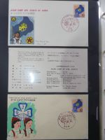 Japan Sammlung der FDCs in 6 Bindern auf selbstgestalteten Seiten #MA095