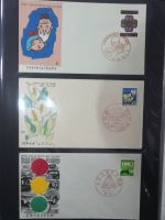 Japan Sammlung der FDCs in 6 Bindern auf selbstgestalteten Seiten #MA095