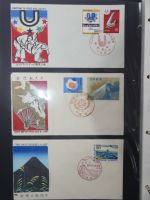 Japan Sammlung der FDCs in 6 Bindern auf selbstgestalteten Seiten #MA095